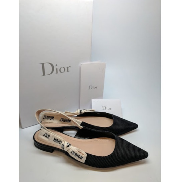 SOLD Dior Black J'adior Slingback Flats - Picture 6 of 6